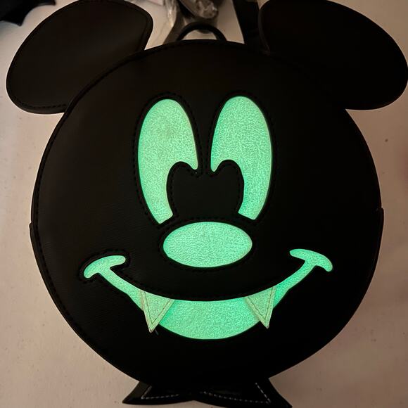 Loungefly x LASR x Disney Mickey Mouse Halloween Bat Convertible Mini Backpack main image 6